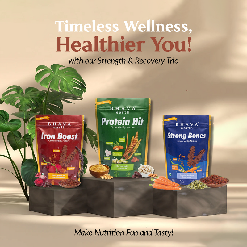 
                  
                    IRON BOOST + PROTEIN HIT + STRONG BONES (STRENGTH & RECOVERY TRIO)
                  
                