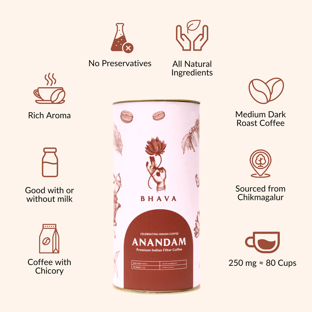 Anandam Premium Medium Dark Roast Filter Coffee